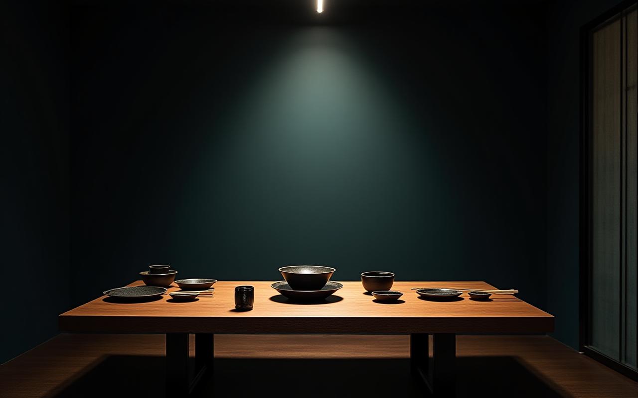 Traditional Japanese ceramics and seasonal plating